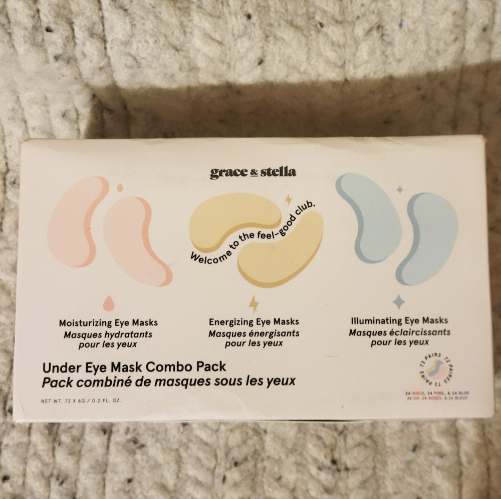 grace & stella 72 Pk. Under Eye Mask  - Pink, Gold, And Blue